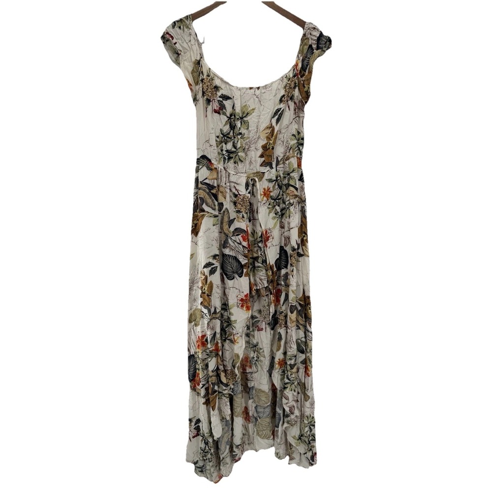 Fashion Nova Floral Romper With Train Tropical Resort Vacation Pictures Light XL